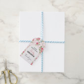 Roze Baby shower Cadeaulabel (Met Touw)