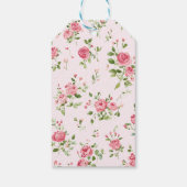 Roze Baby shower Cadeaulabel (Achterkant)