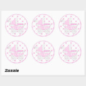 Roze Baby shower Cupcake  Stickers (Vel)