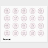 Roze Baby shower Cute Calligraphy Script Treat Ronde Sticker (Vel)