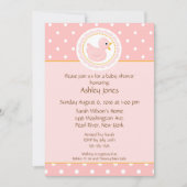 Roze Baby shower Duck Kaart (Voorkant)