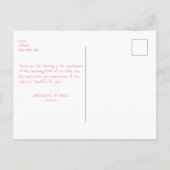Roze Baby shower Echografie Schattige lettertype D Briefkaart (Achterkant)