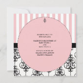Roze Baby shower Elegance Kaart (Achterkant)