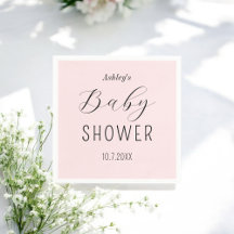 Roze baby shower elegante papieren servet
