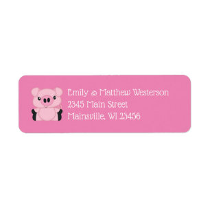 Roze Baby shower Etiket