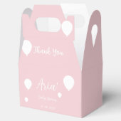 Roze baby shower favor doosjes (Geopend)
