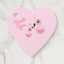 Roze Baby shower Flamingo Bedankjes Labels
