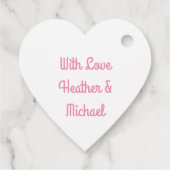 Roze Baby shower Flamingo Bedankjes Labels (Achterkant)