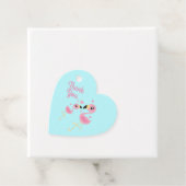 Roze Baby shower Flamingo Bedankjes Labels (In situ)