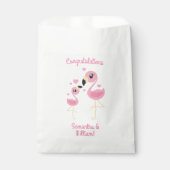 Roze Baby shower Flamingo Bedankzakje (Voorkant)