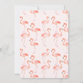Roze Baby shower Flamingo Kaart (Achterkant)