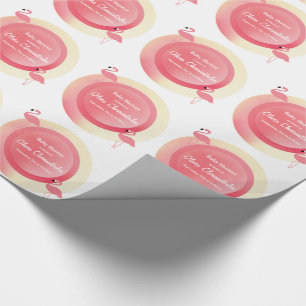 Roze Baby shower Flamingo Papier voor onmiddelli