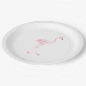 Roze Baby shower Flamingo Papieren Bordje (Gekanteld)