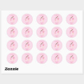 Roze Baby shower Flamingo Ronde Sticker (Vel)