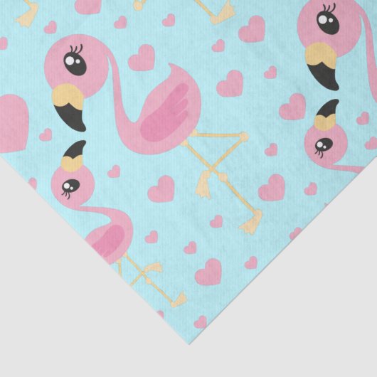 Roze Baby shower Flamingo Tissuepapier (Detail)