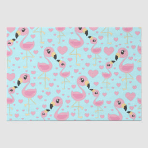 Roze Baby shower Flamingo Tissuepapier