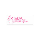 Roze Baby shower Flamingo Zelfinktende Stempel (Design)