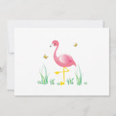 Roze Baby shower Flamingos Invite Kaart (Achterkant)