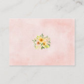 Roze baby shower-gamekaart met luiers informatiekaartje (Achterkant)