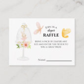 Roze baby shower-gamekaart met luiers informatiekaartje (Voorkant)