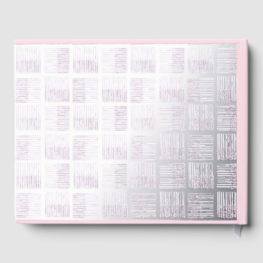 Roze Baby shower Gastboek Echte Folie Gastboeken Gastenboek (Achterkant)