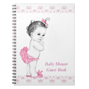 Roze Baby shower gastenboek Notitieboek