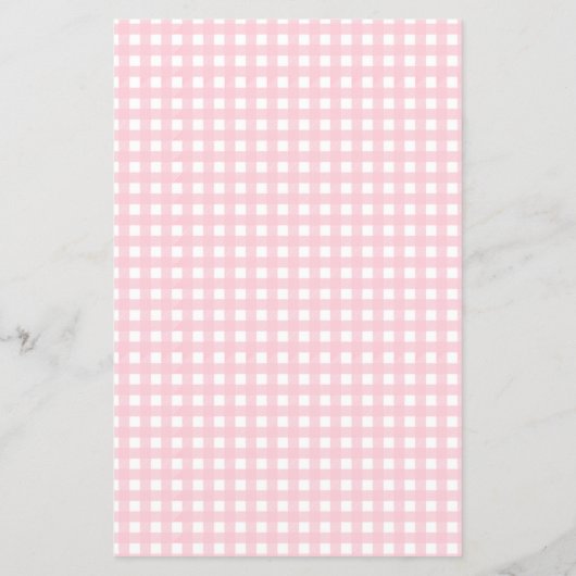 Roze Baby shower Gingham raad het prijsspel (Achterkant)