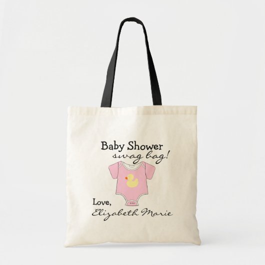 Roze Baby shower Guest Favor Gift Tote Bag (Voorkant)