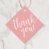 Roze Baby shower hand met letters Hartelijk dank Bedankjes Labels (Voorkant)