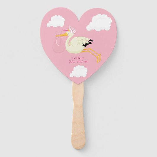 Roze Baby shower Handwaaier (Voorkant)