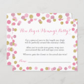 Roze Baby shower Hoe groot is mama's Belly Game (Voorkant / Achterkant)