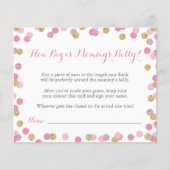 Roze Baby shower Hoe groot is mama's Belly Game (Voorkant)