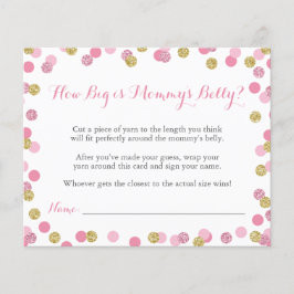 Roze Baby shower Hoe groot is mama's Belly Game