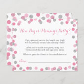 Roze Baby shower Hoe groot is mama's Belly Game (Voorkant / Achterkant)