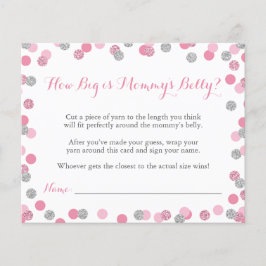 Roze Baby shower Hoe groot is mama's Belly Game