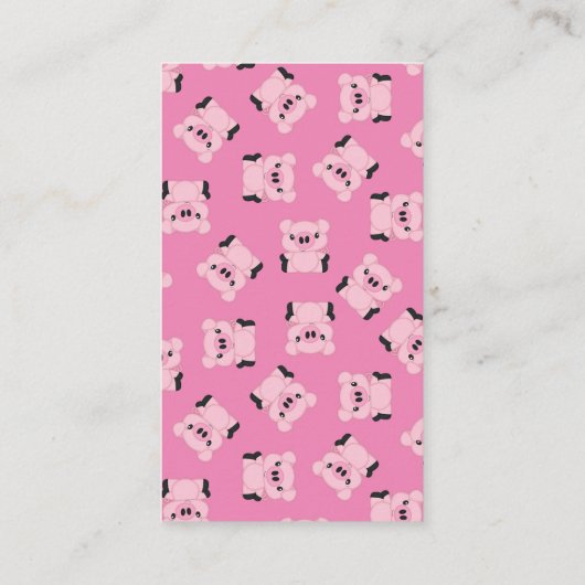 Roze Baby shower Informatiekaartje (Achterkant)