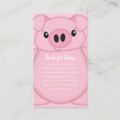 Roze Baby shower Informatiekaartje (Voorkant)
