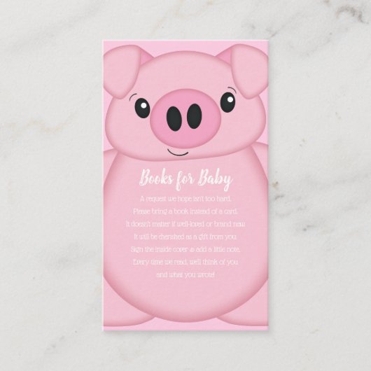 Roze Baby shower Informatiekaartje (Voorkant)