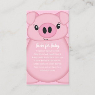 Roze Baby shower Informatiekaartje