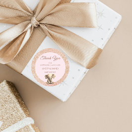  roze Baby shower is een meisje Ronde Sticker