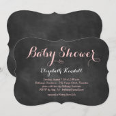 Roze Baby shower Kaart (Voorkant / Achterkant)