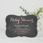 Roze Baby shower Kaart (Staand voorkant)