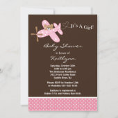 Roze Baby shower Kaart (Voorkant)