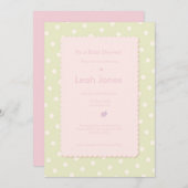  roze Baby shower Kaart (Voorkant / Achterkant)