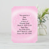 Roze Baby shower Kaart (Staand voorkant)