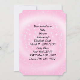 Roze Baby shower Kaart