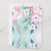 Roze Baby shower Kaart (Achterkant)