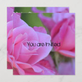 Roze Baby shower Kaart (Voorkant / Achterkant)