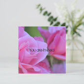 Roze Baby shower Kaart (Staand voorkant)