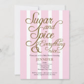 Roze baby shower kaart (Voorkant)